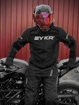 Men's Breathable Mesh Motorcycle Jacket - Large Black