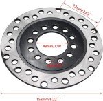 PRO BAT Rear Hydraulic Disc Brake Caliper System ATV Quad Front Hand Brake Assembly Brake Caliper Master Cylinder Come with Brake Pads for 50cc 70cc 90cc 110cc 125cc 150cc Quad Bike ATV Buggy, Red