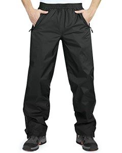 Men's Waterproof Windproof Rain Pants for Outdoors