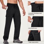 BALEAF Men's Waterproof Quick-Dry Cargo Pants - Black