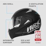 Modular Motorcycle Helmet with Dual Visor for Adults
