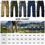 Men's Tactical Camo Cargo Pants with 8 Pockets