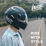 Modular Motorcycle Helmet with Dual Visor for Adults
