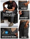 CQR Tactical Water Resistant Cargo Pants - Black