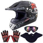 OUMURS Adjustable Adult ATV Dirt Bike Helmet Set