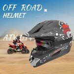 OUMURS Adjustable Adult ATV Dirt Bike Helmet Set
