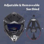 OUMURS Adjustable Adult ATV Dirt Bike Helmet Set