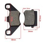 HIAORS Brake Pad for TrailMaster 150CC Mid XRX 200cc Blazer 200R Twister 150 Powersports 196cc Go kart Buggy Coolster 3125B 110cc 125cc Kazuma Meerkat 50cc Falcon 90cc Atv Parts