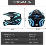 DOT Certified Full Face Motocross Helmet Set