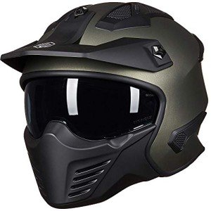Midnight Green 3/4 Open Face ATV Helmet