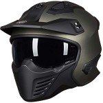 Midnight Green 3/4 Open Face ATV Helmet