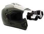 MMG Adult Off-Road Helmet with Goggles - Military Green