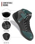 Breathable Black Motorcycle Shoes for Men