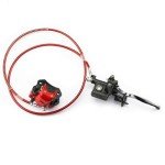 PRO BAT Rear Hydraulic Disc Brake Caliper System ATV Quad Front Hand Brake Assembly Brake Caliper Master Cylinder Come with Brake Pads for 50cc 70cc 90cc 110cc 125cc 150cc Quad Bike ATV Buggy, Red