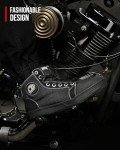 Breathable Black Motorcycle Shoes for Men