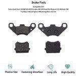 2 Pairs Brake Pads Compatible with 50cc 70cc 90cc 110cc 125cc 150cc 200cc 250cc ATV Go Kart Pit Dirt Bike Mini Quad Quad Bikes Dune Buggy 4 Wheeler Sandrail Taotao SunL JCL NST Coolster