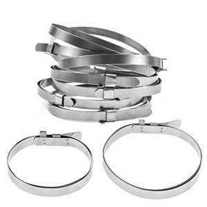 MIKKUPPA 8PC Adjustable Stainless Steel CV Boot Clamps
