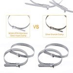 MIKKUPPA 8PC Adjustable Stainless Steel CV Boot Clamps