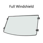 HJSIUTV Front Full Windshield Clear Scratch Resistant Windscreen Compatible with 2013-2020 Polaris Ranger Full Size XP 900 1000 Diesel Crew