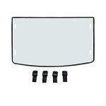 HJSIUTV Front Full Windshield Clear Scratch Resistant Windscreen Compatible with 2013-2020 Polaris Ranger Full Size XP 900 1000 Diesel Crew