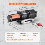 VEVOR 12V Electric Winch 4500 lb Capacity