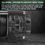 Zostera 3500lbs Waterproof ATV/UTV Synthetic Rope Winch