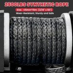 2500 lb Electric ATV Winch with Synthetic Rope