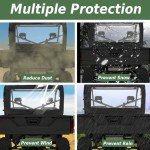 YONQIFON Fullsize Ranger 570 Rear Window Compatible with Polaris Ranger Full Size 570 Rear Windshield,Soft PVC Dust Panel for Ranger 500 570 700 Round Tube ROPS (2 Seaters & Crew)