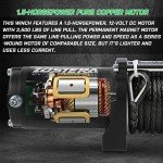 Zostera 3500lbs Waterproof ATV/UTV Synthetic Rope Winch