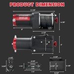 2500 lb Electric ATV Winch with Synthetic Rope