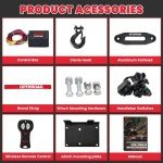 2500 lb Electric ATV Winch with Synthetic Rope