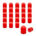 25 PCS Dustproof Valve Stem Caps - Red