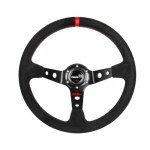 RASTP Universal Racing Suede Deep Dish Steering Wheel