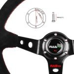 RASTP Universal Racing Suede Deep Dish Steering Wheel