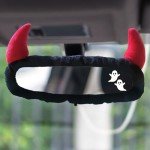 Devil Horn Mirror Cover & Ghost Sticker Set