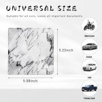 Ziciner Magnetic Car Document Organizer - Marble White
