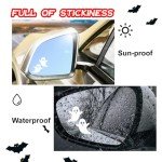 Devil Horn Mirror Cover & Ghost Sticker Set