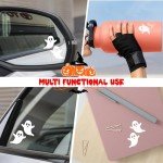 Devil Horn Mirror Cover & Ghost Sticker Set