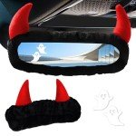 Devil Horn Mirror Cover & Ghost Sticker Set