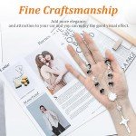 Black Car Rosary Rearview Mirror Pendant Accessory