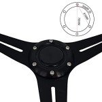 YEHICY 13.8” Racing Steering Wheel with Horn Button