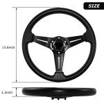 Universal Racing Steering Wheel - 13.6 Inch Black
