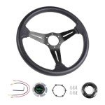 RASTP 13.8” Racing Steering Wheel with Horn