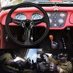 Universal Racing Steering Wheel - 13.6 Inch Black