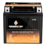 Pirate Battery YTX5L-BS Maintenance Free Replacement Battery compatible with ATV, Motorcycle, and Scooter: 12 Volts, 5 Amps, 4Ah, Nut and Bolt (T3) Terminal