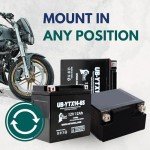 YTX14-BS Battery - Motorcycle Battery, ATV Battery 12V 12AH, UTV, 4 Wheeler, Snowmobile, Powersports Batteries - Compatible with Honda Rancher 350, Buell Blast, Yamaha - Sealed Lead Acid 12 Volt AGM