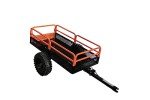 MOTOALLIANCE® Impact Implements Utility Cart Cargo Trailer - 1500lb Capacity Tilt Bed with Mesh Sides for Maneuverability. Foot Latch Release. Great for Lawn & Garden Tractor, ATV, UTV and More