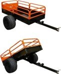 MOTOALLIANCE® Impact Implements Utility Cart Cargo Trailer - 1500lb Capacity Tilt Bed with Mesh Sides for Maneuverability. Foot Latch Release. Great for Lawn & Garden Tractor, ATV, UTV and More