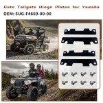 Black Tailgate Hinge Plates for Rhino ATV