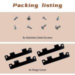 Black Tailgate Hinge Plates for Rhino ATV